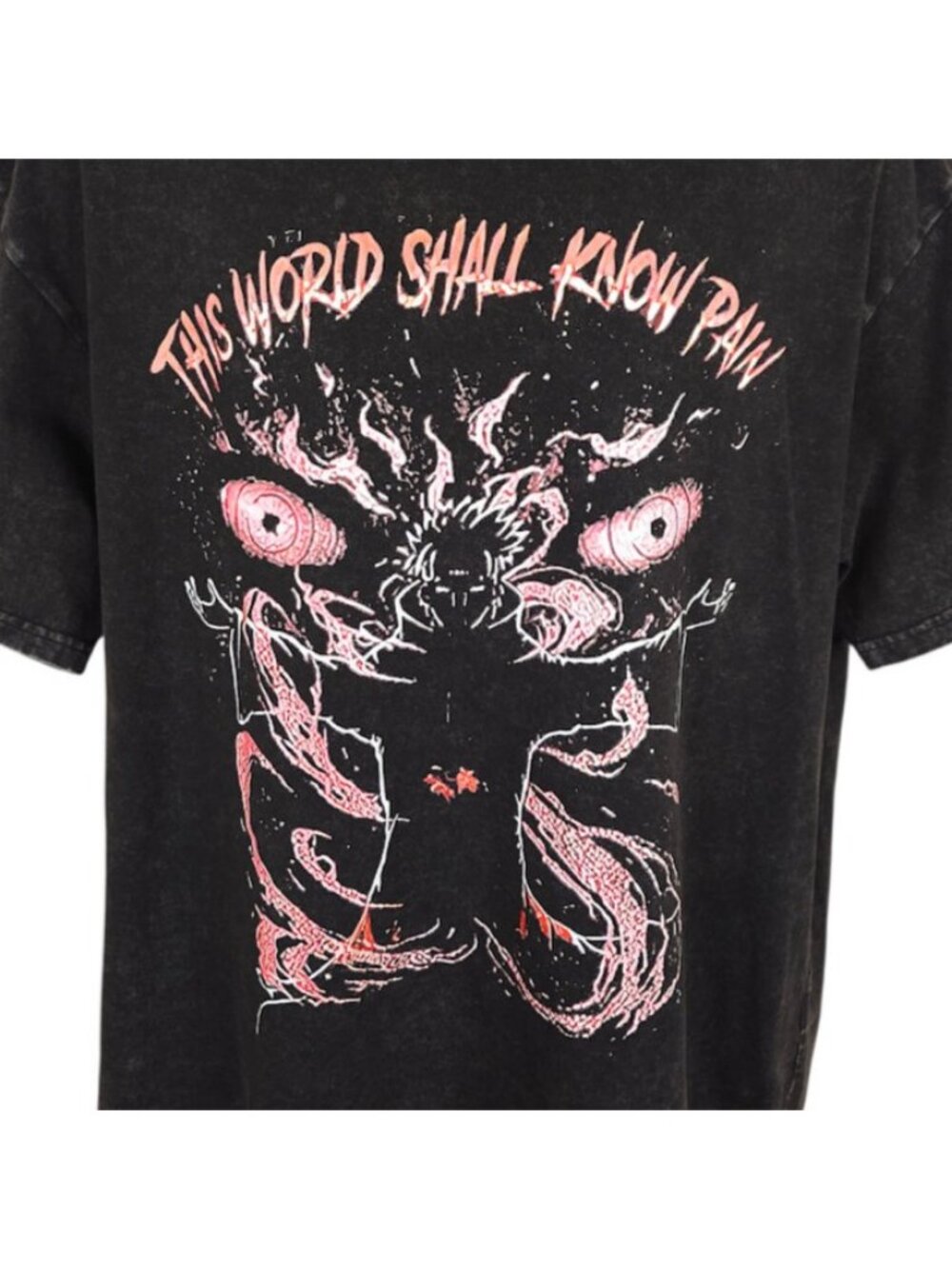 Naruto T Shirt Mens Size Medium Black This World Shall Know Pain Japanese Manga